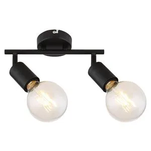 Rabalux Lamar, metal spot , E27 2xMAX 40W, mat crna