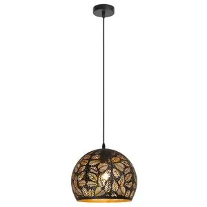 Rabalux Manorca Visilica E27 1x40W,crna/zlatno Industrijska rasveta