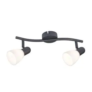 Rabalux Soma plafonska spot lampa sa dve sijalice crna 73092