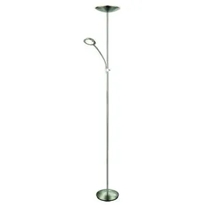 Rabalux Vlasta podna lampa LED 18W + 5W, saten hrom