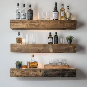Raf274 Wooden Decorative Wooden Wall Shelf