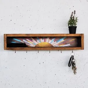 Raf293 Drvena Dekorativna Zidna Polica