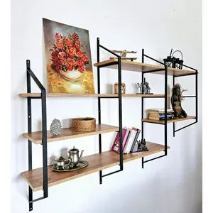 Raffy7 BlackAtlantic Pine Wall Shelf OŠTEĆENO