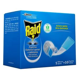 Raid električni aparat +10 tableta protiv komaraca