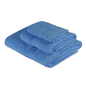 Rainbow - Blue Blue Towel Set (3 Pieces)
