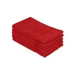 Rainbow - Red Red Wash Towel Set (6 Pieces)