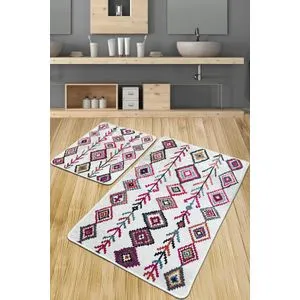 Raje Djt Multicolor Set Tepiha za Kupatilo (2 Komada)