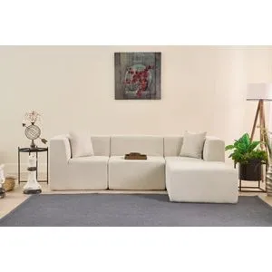 Raks - Kremasti Ugaoni Sofa
