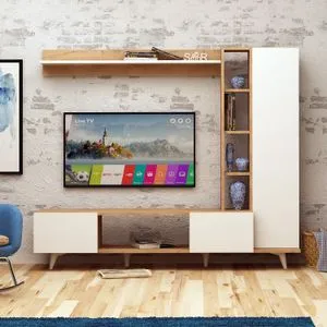 Rambuty Oak
White TV Unit