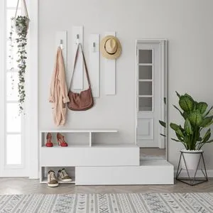 Ramda - White White Hall Stand