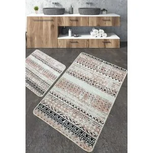Raquel Multicolor Bathmat Set (2 Pieces)