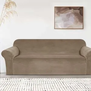 Rastegljiva navlaka Velvet -trosed 185-230cm bež