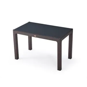 Rattan baštenski sto 70x120 brown Bolzz
