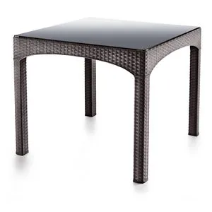 Rattan Square - Dark Brown Dark Brown Garden Table