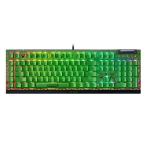 Razer BlackWidow V4 X - Mechanical Gaming Keyboard (Green Switch) - Minecraft Edition - US Layout...