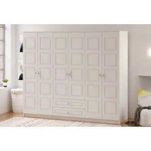 Rb-003 Matte White Wardrobe