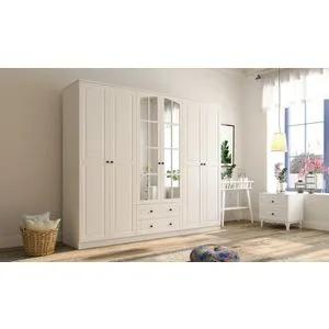 Rb-018 Matte White Wardrobe