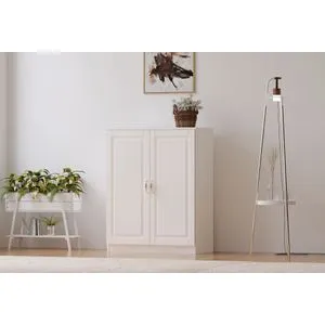 Rb-020 Matte White Shoe Cabinet