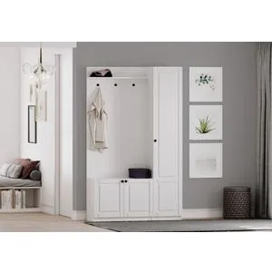 Rb-044 Matte White Hall Stand