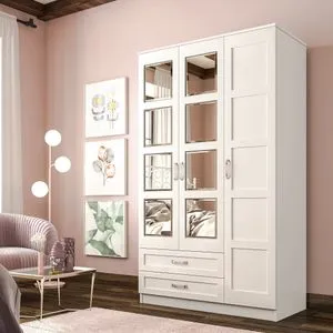 Rb-050 Matte White Wardrobe