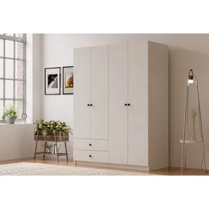 Rb-067 Matte White Wardrobe