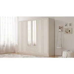 Rb-085-02 Matte White Wardrobe