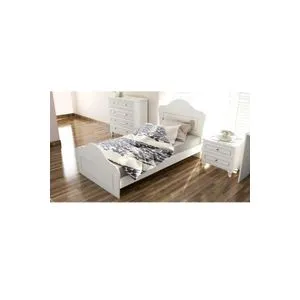 Rb-088 Matte White Single Bedstead