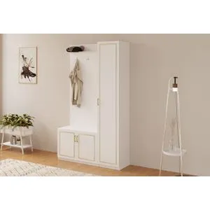 Rb-092 Matte White Hall Stand