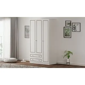Rb-093-01 Matte White Wardrobe
