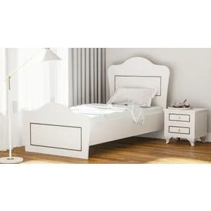 Rb-100 Matte White Single Bedstead
