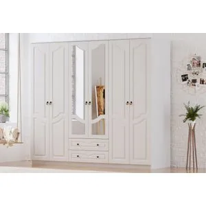 Rb-107 Matte White Wardrobe