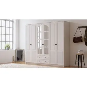 Rb-115 Matte White Wardrobe