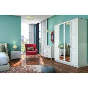 Rb-163 Matte White Wardrobe