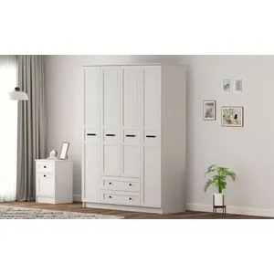Rb-168-01 Matte White Wardrobe