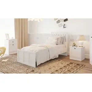 Rb-168-04-003 Matte White Single Bedstead