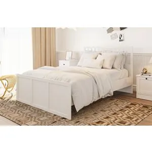 Rb-168-04-004 Matte White Double Bedstead