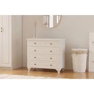 Rb-180 Matte White Dresser