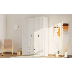 Rb-185-02 Matte White Wardrobe