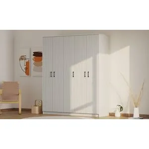 Rb-185-04 Matte White Wardrobe