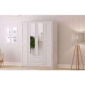 Rb-186-03 Matte White Wardrobe
