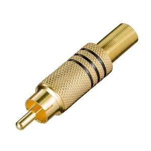 RCA utikac RCA11G Metalni, pozlaćeni RCA utikač