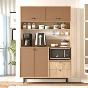 RE5-SK OakTile Crveni Višenamenski Kabinet