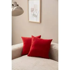 Red Red Cushion Cover Set (2 Pieces)