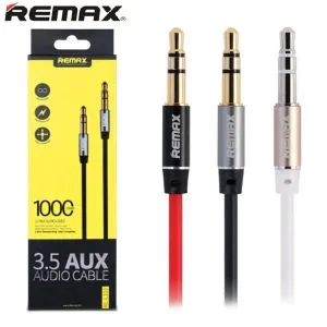 Remax AUX Audio kabl L100 (3,5mm st. jack-3,5mm st. jack) crni 1m,