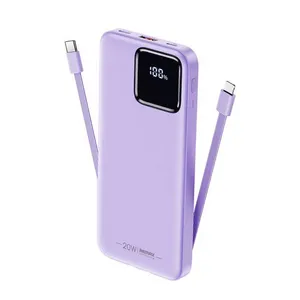 Remax Suji Series RPP-500 Back up baterija  20W+22.5W PD+QC 10000mAh ljubicasta