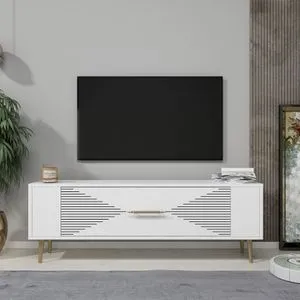 Retrol1 - White, Gold White
Gold TV Stand