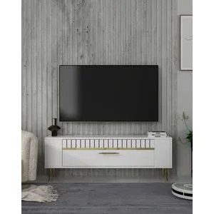 Retrolp1 - White, Gold White
Gold TV Stand