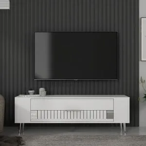 Retrolp4 - White, Silver White
Silver TV Stand