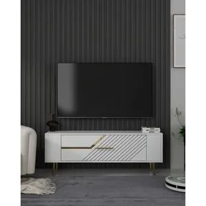Retrolp5 - White, Gold White
Gold TV Stand