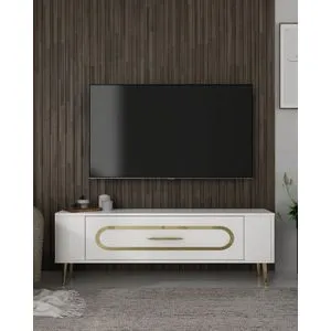 Retrop3 - White, Gold White
Gold TV Stand